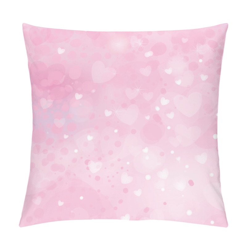 Personality  Lights And Hearts On Pink Background. Pillow Covers