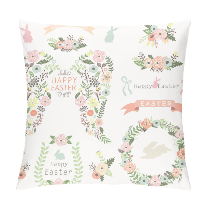 Personality  Floral Angel Wing Easter Elements Pillow Covers