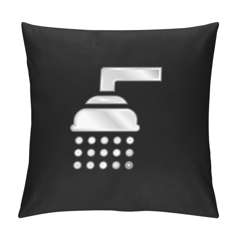 Personality  Bathroom Silver Plated Metallic Icon Pillow Covers