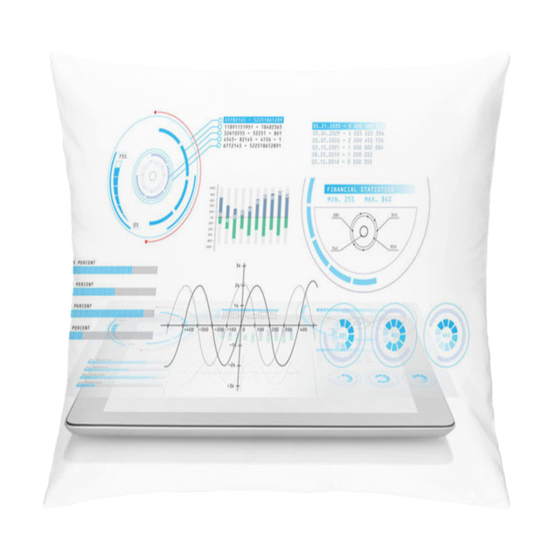 Personality  Diagram Projection On Digital Tablet Pillow Covers