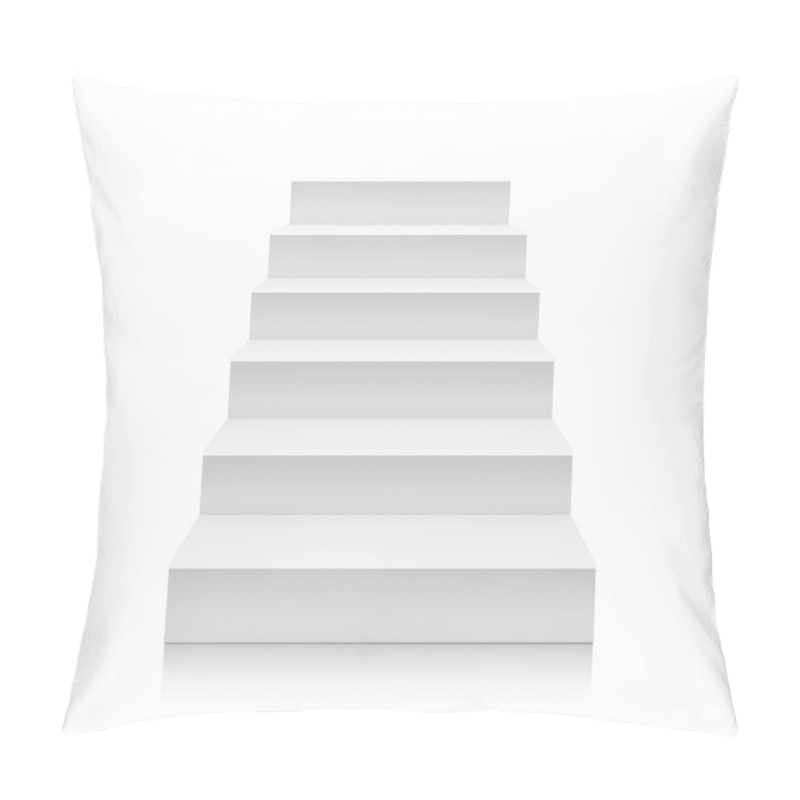 Personality  Stairs Isolated On White Background Pillow Covers