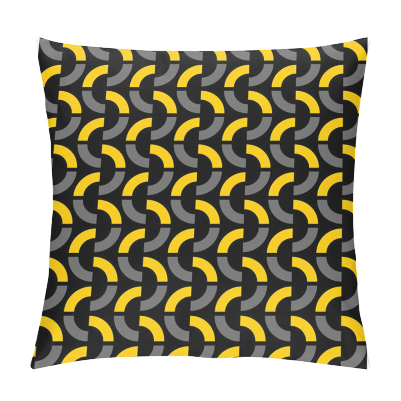 Personality  A Design Of Unique Semi-circular Black And Yellow Pattern Abstract Background Pillow Covers