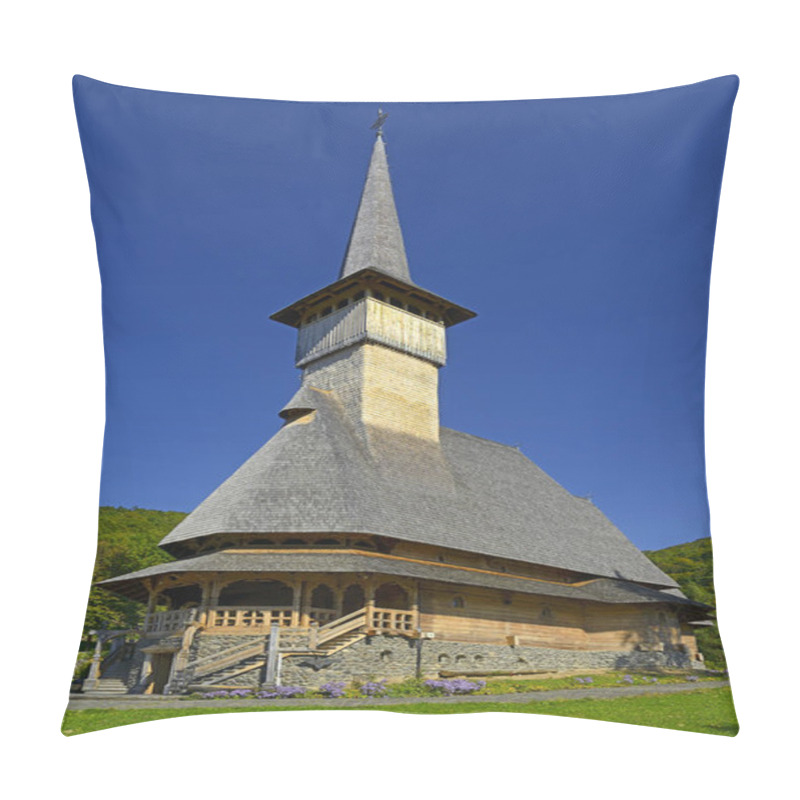 Personality  Barsana Wooden Monastery. Barsana Monastery Is One Of The Main Point Of Interest In Maramures Area, Romania Pillow Covers