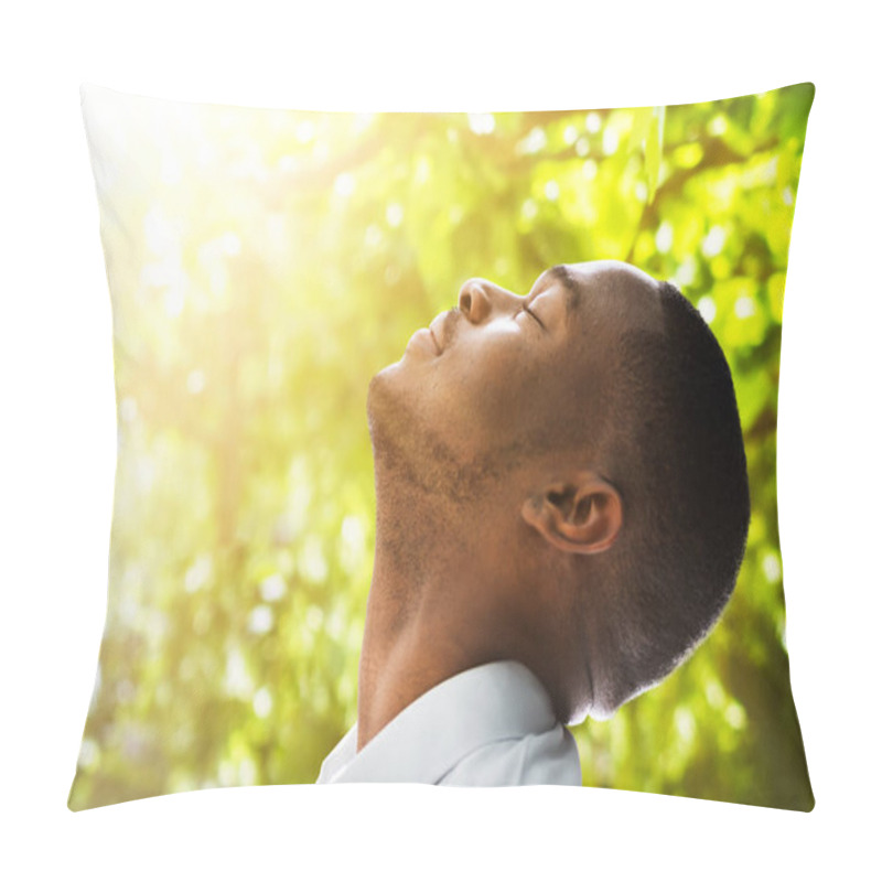 Personality  Breath Clean Air. Relax In Nature With Closed Eyes Pillow Covers