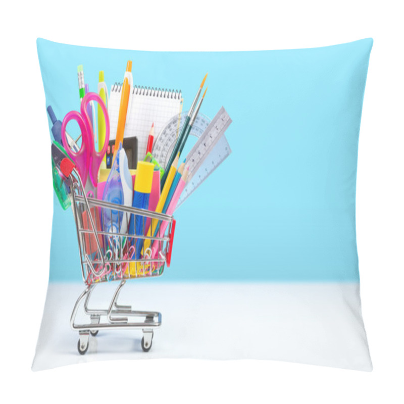 Personality  School Supplies In Shopping Cart - Back To School Pillow Covers