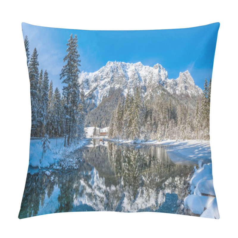 Personality  Scenic Winter Landscape In Bavarian Alps At Idyllic Mountain Lake Hintersee, Germany Pillow Covers