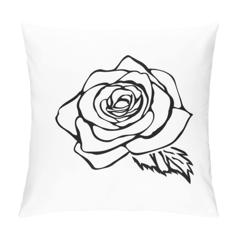 Personality  Rose Sketch Pillow Covers