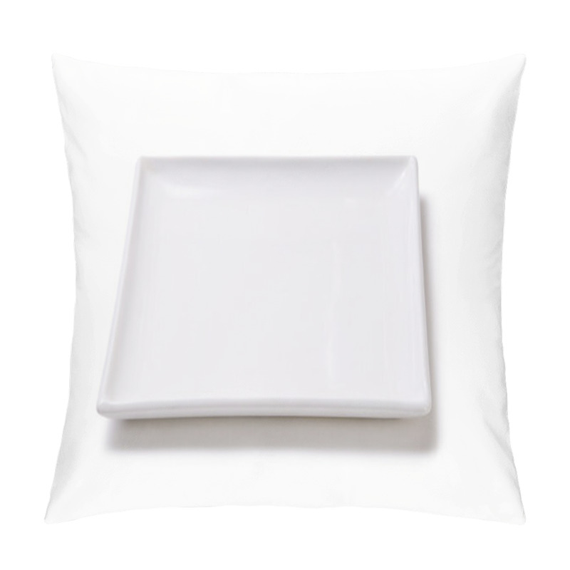 Personality  White Empty Plate Of Earthenware Pillow Covers