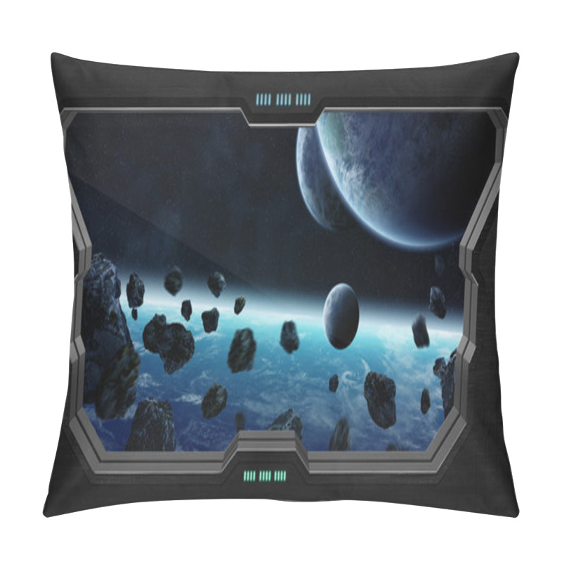 Personality  View Of Outer Space From Inside A Space Station Pillow Covers