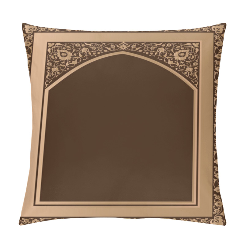 Personality  Gold Frame In Arabic Style Pillow Covers