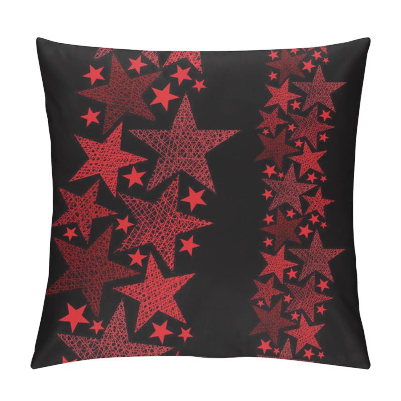 Personality  Red Stars Seamless Pattern, Vertical Composition, Vector Repeati Pillow Covers