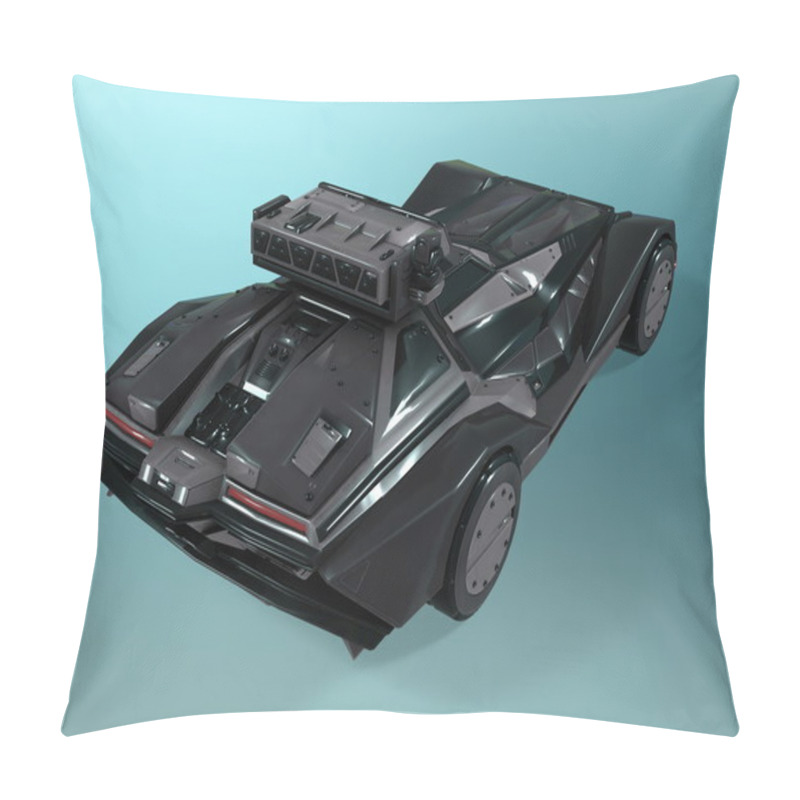 Personality  3D CG Rendering Of An Armored Car Pillow Covers