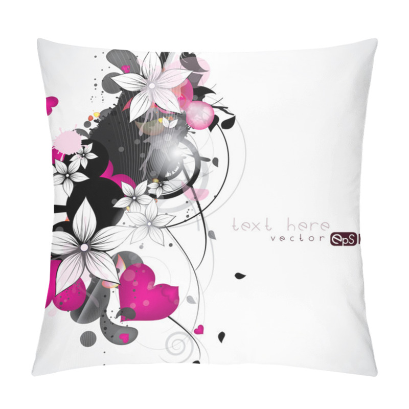 Personality  Abdtract Floral Background With Flowers And Swirls Pillow Covers