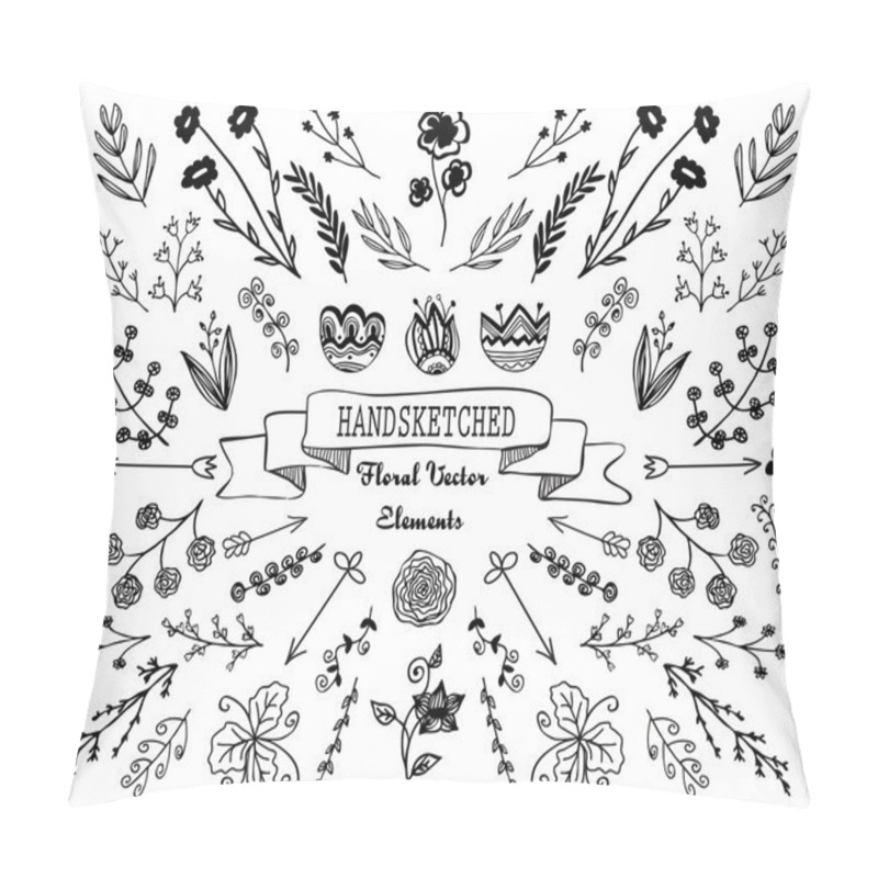 Personality  Hand-drawn Floral  Decorative Elements Pillow Covers