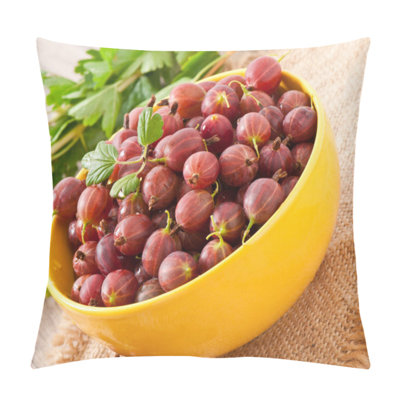 Personality  Red Gooseberries In A Yellow Bowl Pillow Covers