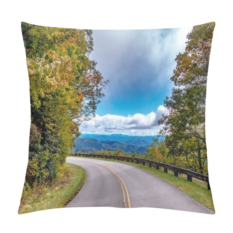 Personality  Autumn Season In Apalachin Mountains On Blue Ridge Parkway Pillow Covers