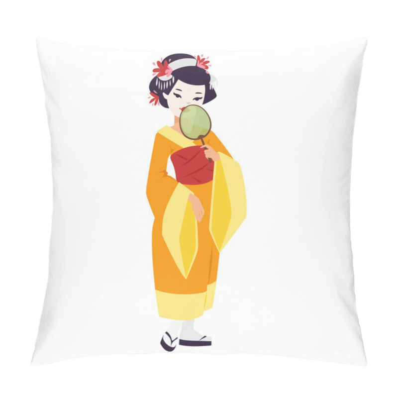 Personality  Vector Japanese Geisha Girl Pillow Covers