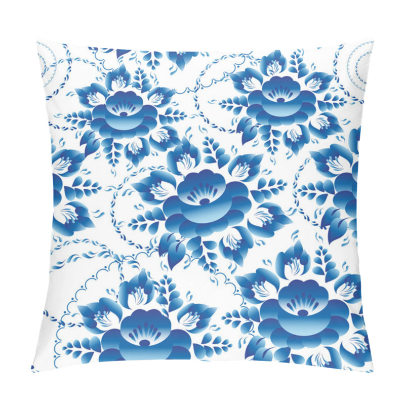 Personality  Blue Flowers Pattern Pillow Covers