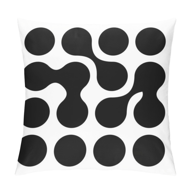 Personality  Metaball, Connected Dots, Circles Pattern, Texture Element Pillow Covers