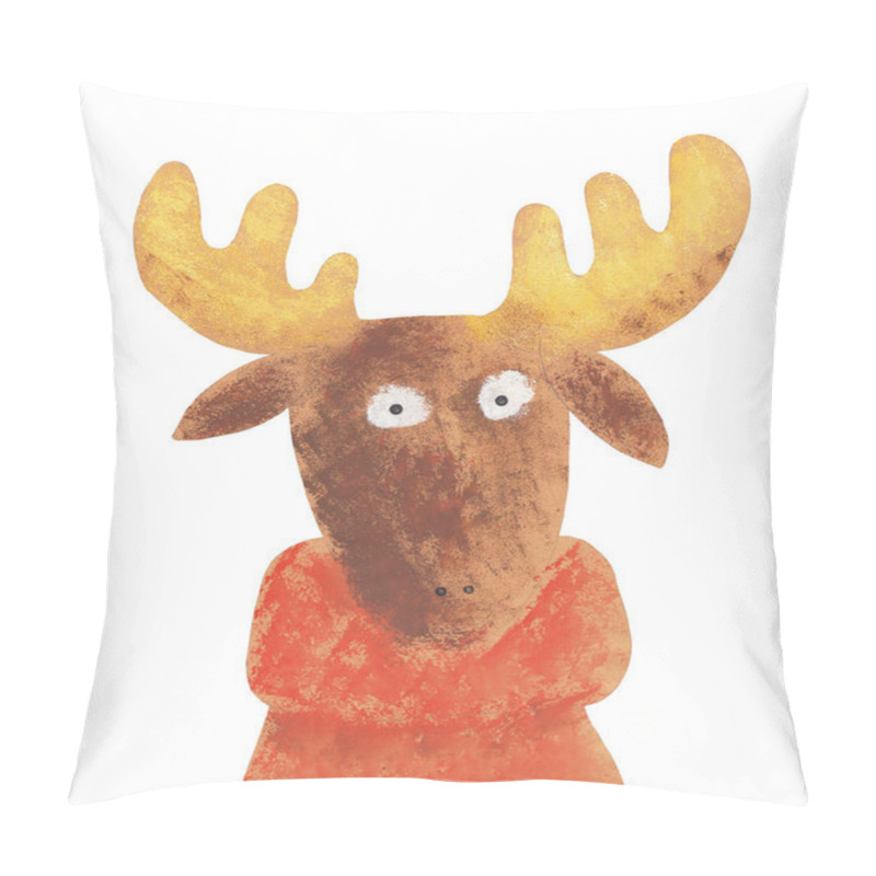 Personality  Funny Hand-drawn Deer Pillow Covers