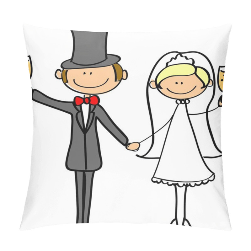 Personality  Wedding Pictures, Love The Bride And Groom Pillow Covers