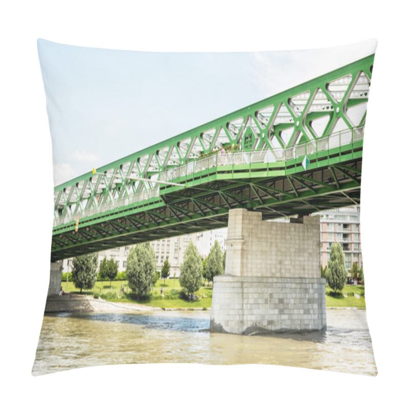 Personality  Bridge And Danube River In Bratislava, Slovakia Pillow Covers