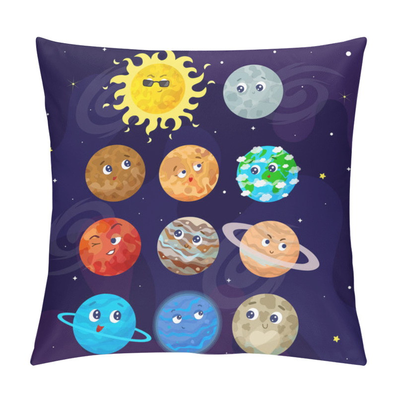 Personality  Vector Illustration Of Space Universe. Pillow Covers