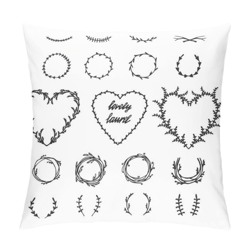 Personality  Ancient  Wreath, Text Dividers And Borders With Laurel Leaves, Pillow Covers