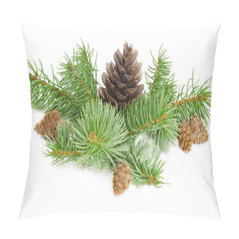 Personality  Fir Cones Isolated On White Background. Pillow Covers