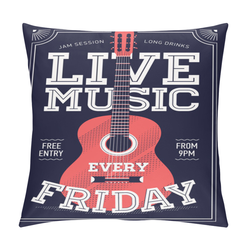 Personality  Beautiful 'Live Music Every Friday' Pillow Covers