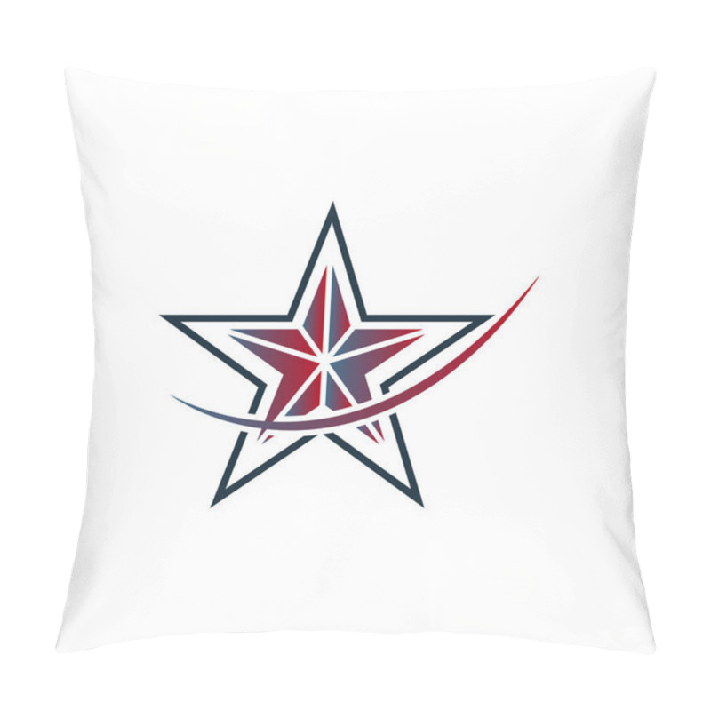 Personality  Modern Abstract Star Icon Design On A Minimal White Background Vector Illustration Pillow Covers