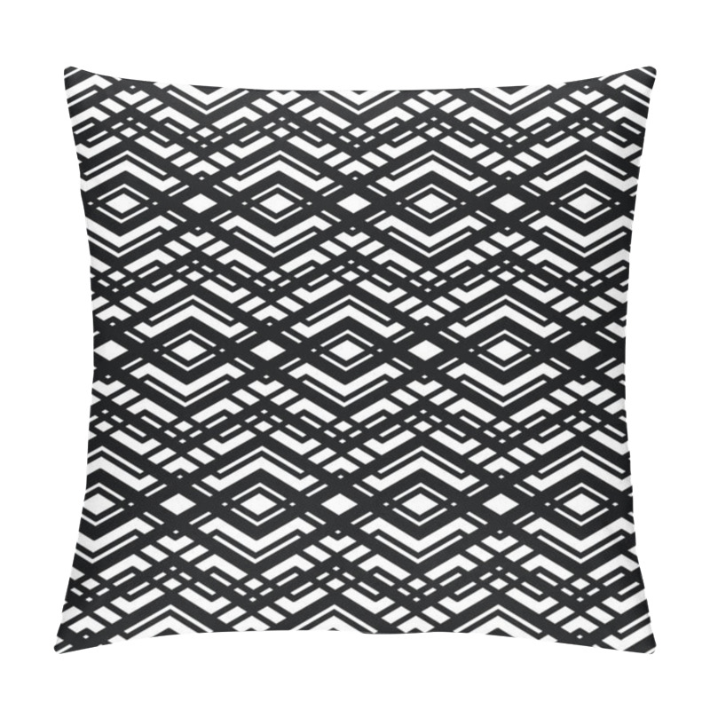 Personality  Monochrome Abstract Geometric Seamless Pattern. Pillow Covers