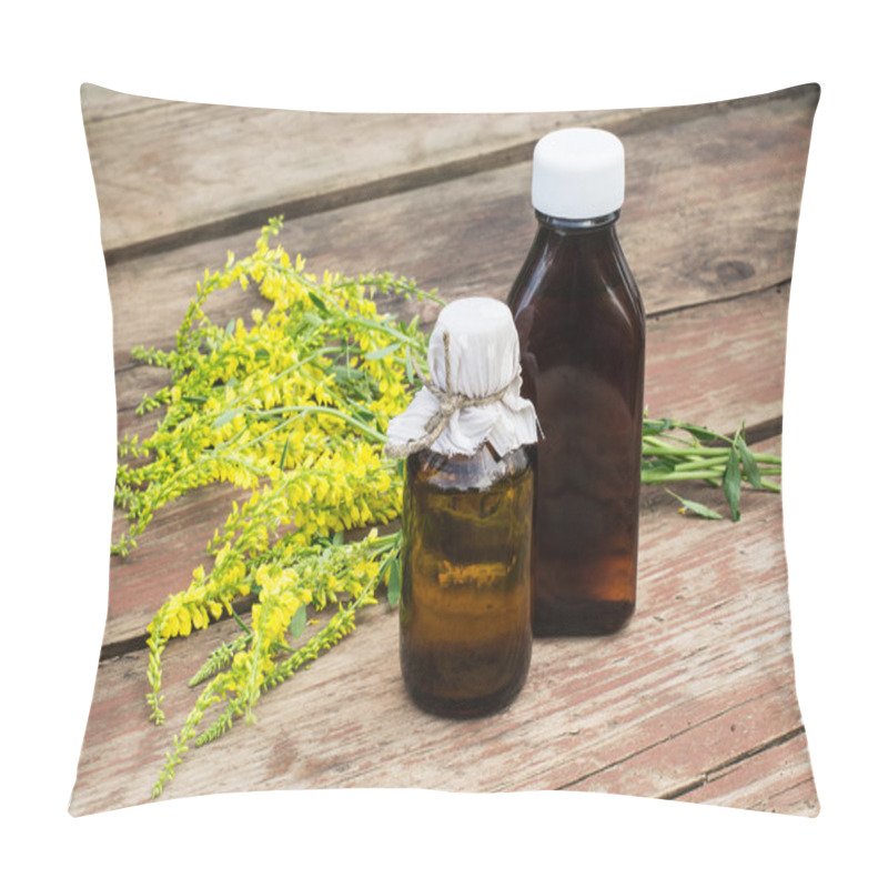 Personality  Melilotus Officinalis And Pharmaceutical Bottles  Pillow Covers