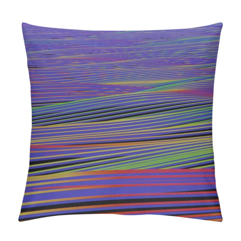 Personality  Vibrant Abstract Lines With Gradient Motion Flow Pillow Covers