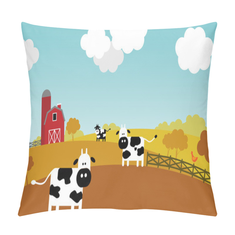 Personality  Autumn On A Farm. Pillow Covers