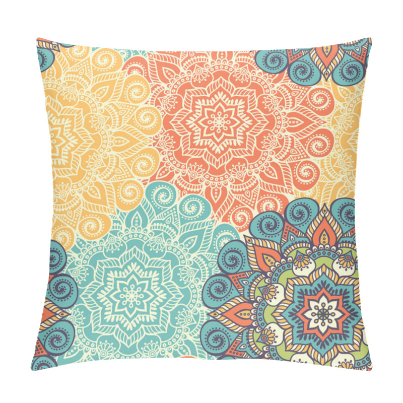 Personality  Ethnic Floral Seamless Pattern Pillow Covers