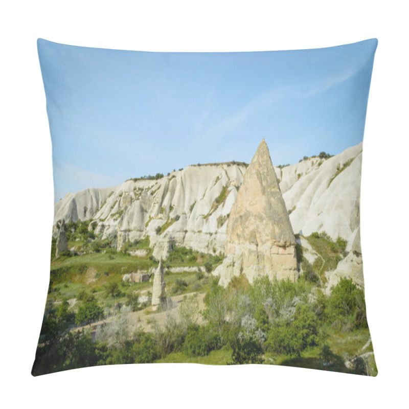 Personality  Aerial View Of Stone Formations And Slopes In Valley Of Cappadocia, Turkey  Pillow Covers