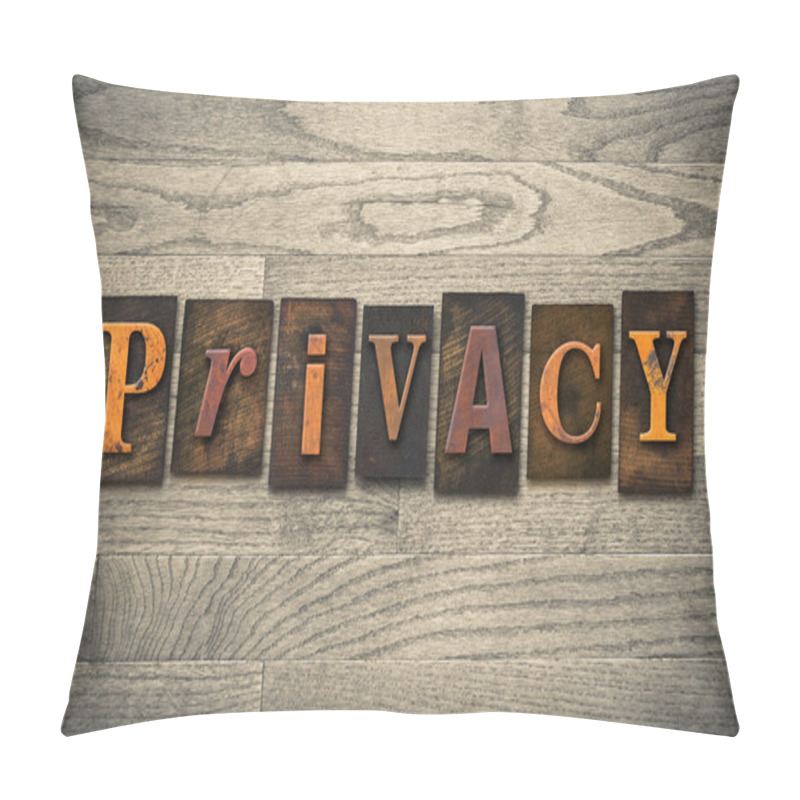 Personality  Privacy Wooden Letterpress Concept Pillow Covers