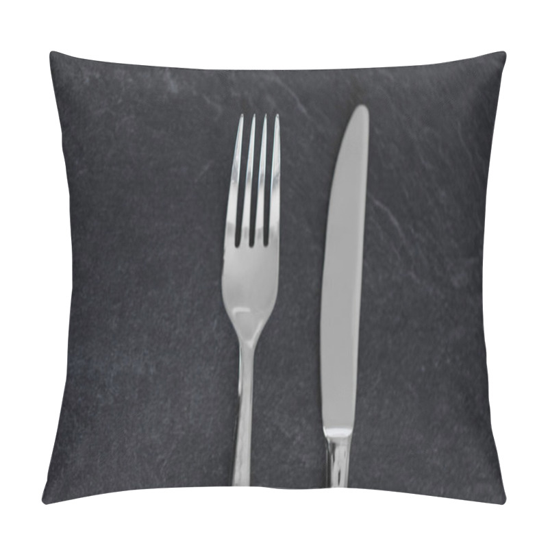 Personality  Close Up Of Fork And Knife On Table Pillow Covers