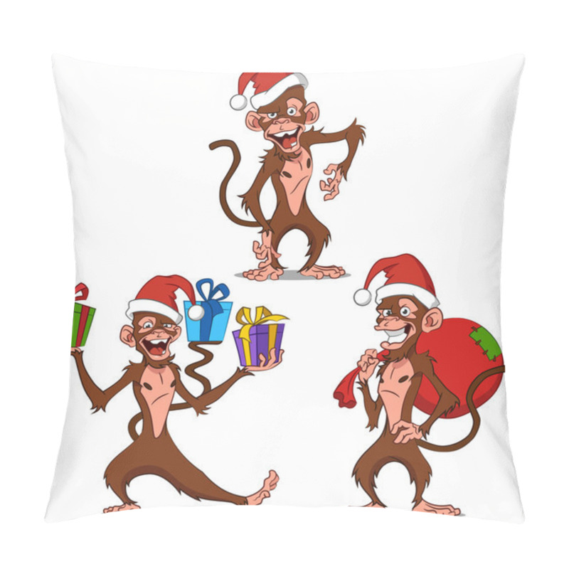 Personality  Set Of Cheerful Monkeys. Pillow Covers