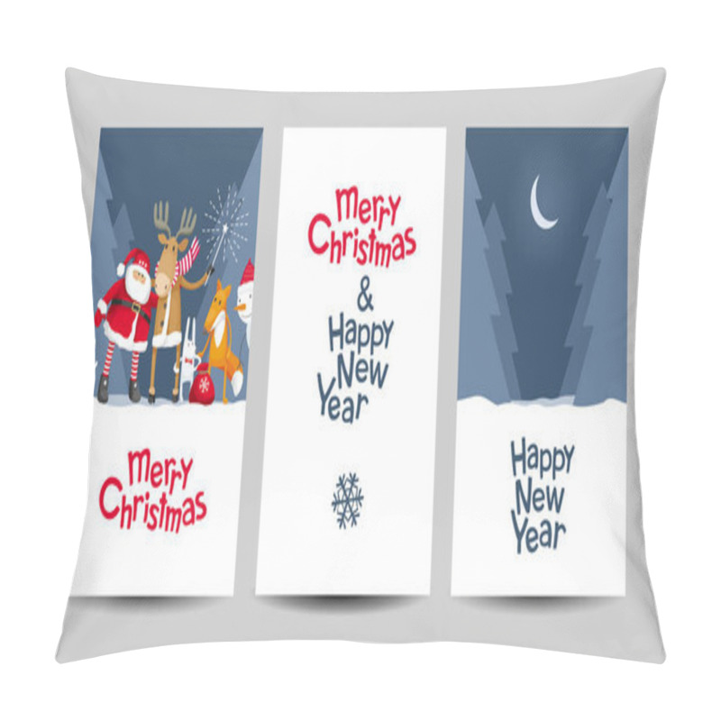 Personality  Merry Christmas Vector Lettering Design Template Pillow Covers