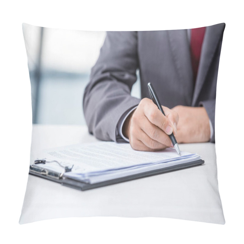 Personality  Businessman Signing Contract  Pillow Covers