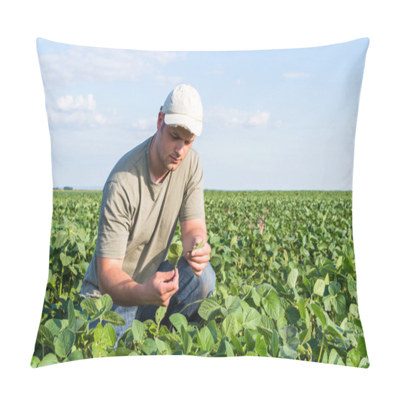 Personality   Farmer In Soybean Fields  Pillow Covers