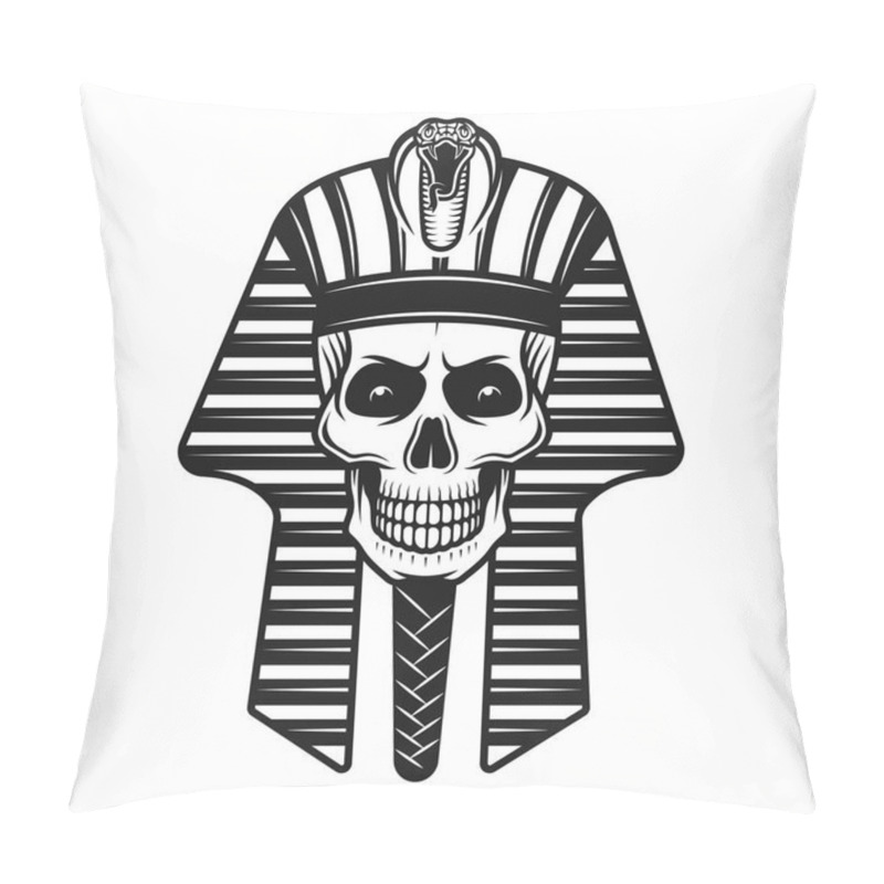 Personality  Pharaoh Skull, Egyptian Ancient Retro Illustration Pillow Covers