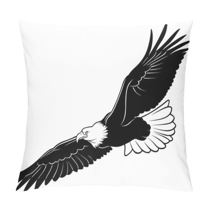 Personality  Flying Bald Eagle Pillow Covers