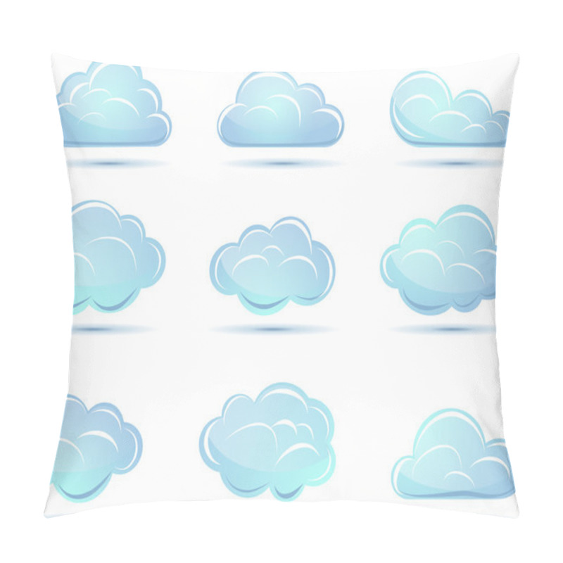 Personality  Vector Clouds Collection. Weather Icons Pillow Covers