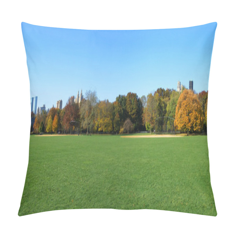 Personality  Great Lawn Panoramic View, Central Park Pillow Covers