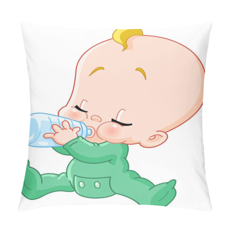 Personality  Baby With Bottle Pillow Covers