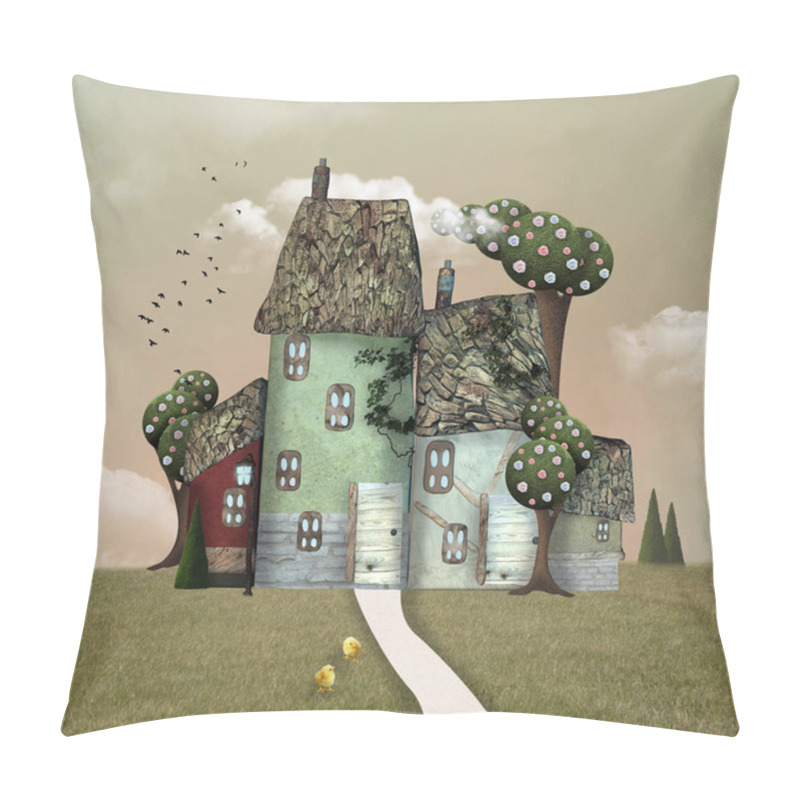 Personality  Rustic Fantasy Country House Pillow Covers