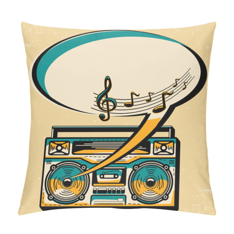 Personality  Retro Music Logo Design Pillow Covers